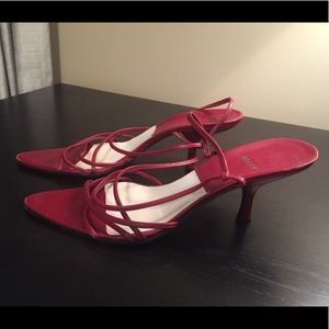 Bally strappy red leather sandals